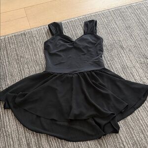 Black Sleeveless Dance Dress with Sweetheart Neckline